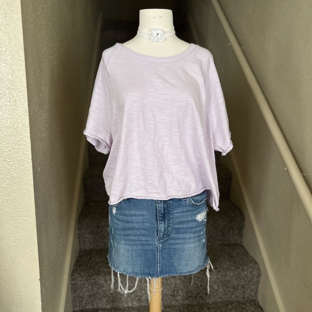 PINK Victoria's Secret Relaxed Purple Short Sleeve T-Shirt